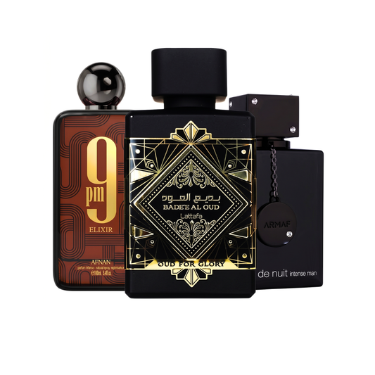Sada 3 Parfémů | Club de Nuit Intense Man + Oud for Glory + Afnan 9PM Elixir 100 ml