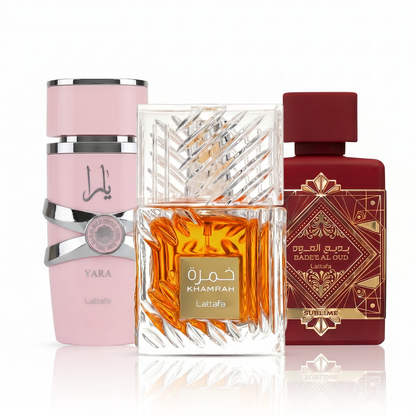 Sada 3 Parfémů | Yara Lattafa + Khamrah + Bade'e Al Oud Sublime 100 ml