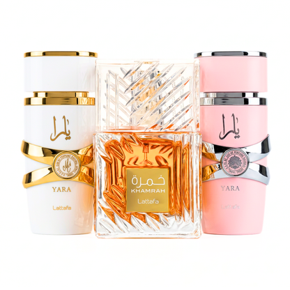 Sada 3 Parfémů | Yara (Rosa) + Yara Moi + Khamrah 100 ml