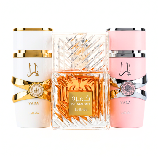 Sada 3 Parfémů | Yara (Rosa) + Yara Moi + Khamrah 100 ml