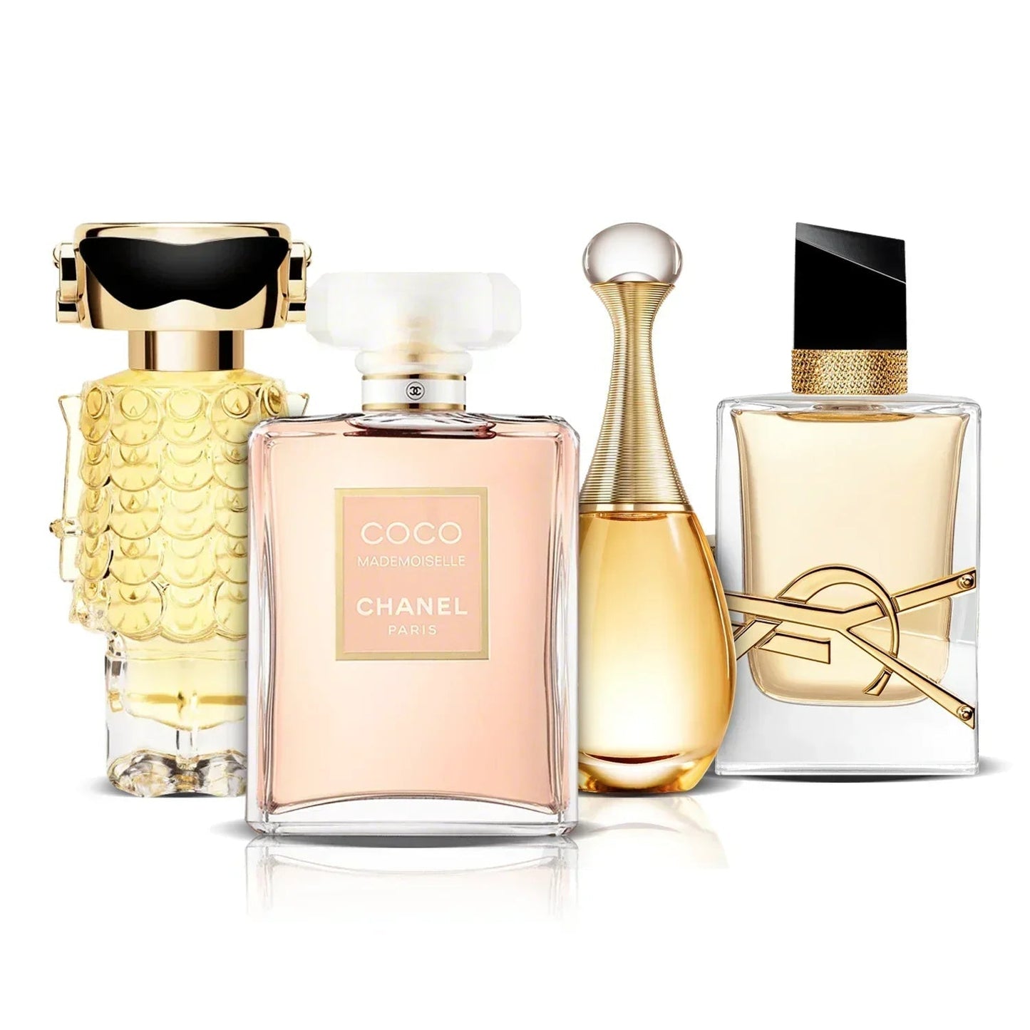 Sada 4 Parfémů | Fame, Coco Mademoiselle, J'adore i Libre (100 ml)